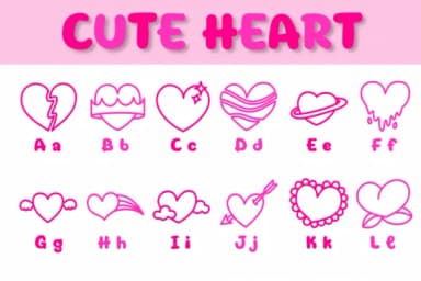 Cute Heart by Chonada — Dingbats Font — thumbnail 2