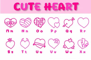 Cute Heart by Chonada — Dingbats Font — thumbnail 3