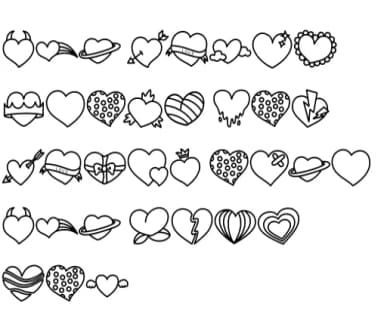 Cute Heart by Chonada — Dingbats Font — thumbnail 8