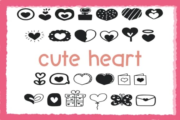 Cute Heart by Foam-Design Store — Dingbats Font