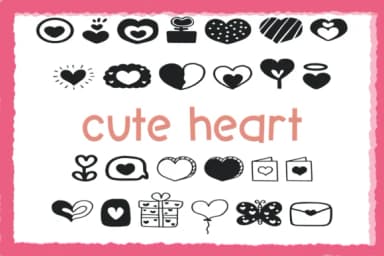 Cute Heart by Foam-Design Store — Dingbats Font — thumbnail 1