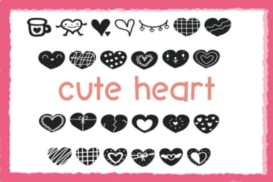 Cute Heart by Foam-Design Store — Dingbats Font — thumbnail 2