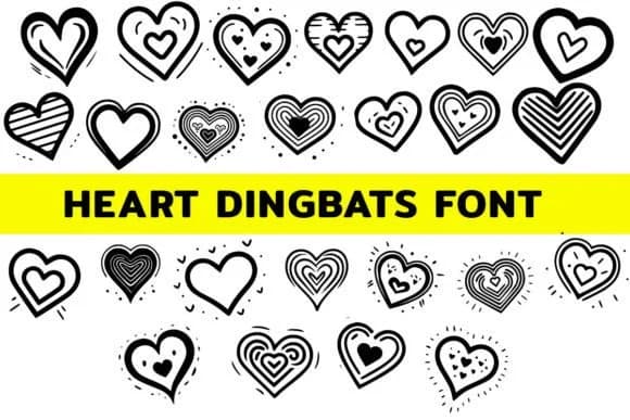 Cute Heart by MOMAT THIRTYONE — Dingbats Font
