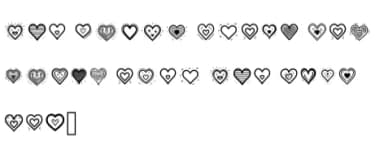 Cute Heart by MOMAT THIRTYONE — Dingbats Font — thumbnail 6