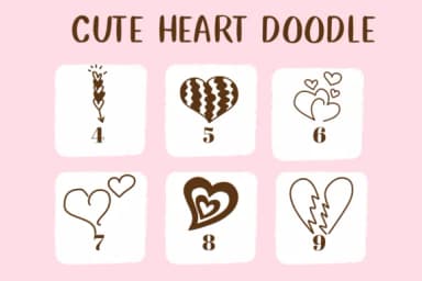 Cute Heart Doodle by CHANOK — Dingbats Font — thumbnail 4