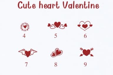 Cute Heart Valentine by Nongyao — Dingbats Font — thumbnail 4