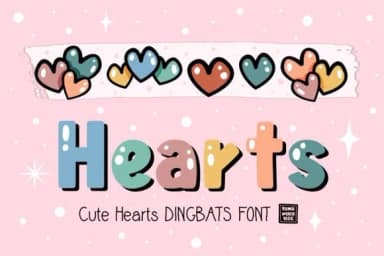 Cute Hearts by DREAMs Soul G. — Dingbats Font — thumbnail 1