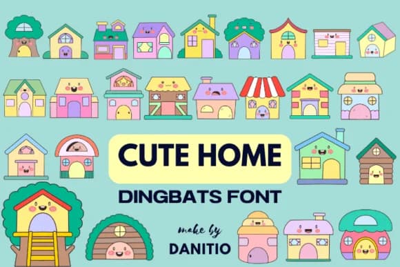 Cute Home by danita.kukkai — Dingbats Font