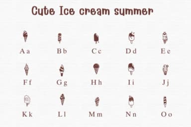 Cute Ice Cream Summer by Sontaya — Dingbats Font — thumbnail 2