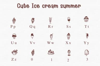 Cute Ice Cream Summer by Sontaya — Dingbats Font — thumbnail 3