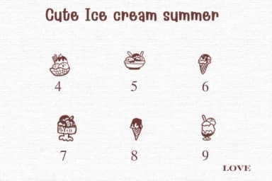 Cute Ice Cream Summer by Sontaya — Dingbats Font — thumbnail 4