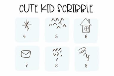 Cute Kid Scribble by Sirinart — Dingbats Font — thumbnail 4