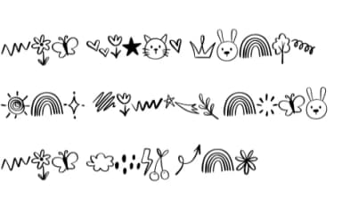 Cute Kid Scribble by Sirinart — Dingbats Font — thumbnail 8