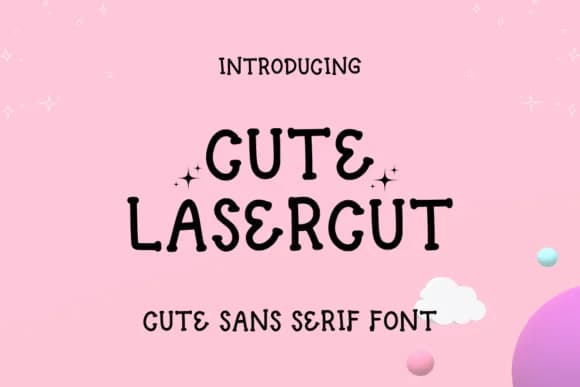 Cute Lasercut by SiapGraph — Slab Serif Font