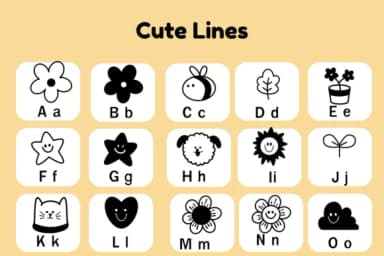 Cute Lines by Nun Sukhwan — Dingbats Font — thumbnail 5