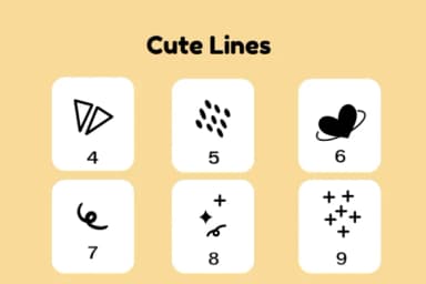 Cute Lines by Nun Sukhwan — Dingbats Font — thumbnail 7