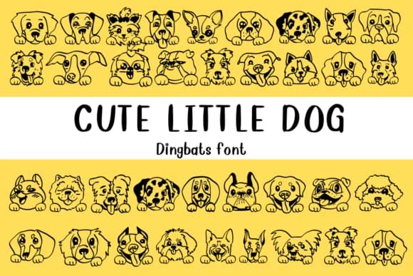 Cute Little Dog by Nongyao — Dingbats Font