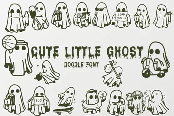 Cute Little Ghost by Nongyao — Dingbats Font