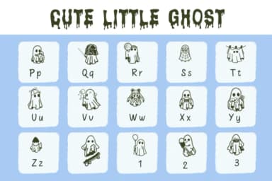 Cute Little Ghost by Nongyao — Dingbats Font — thumbnail 3