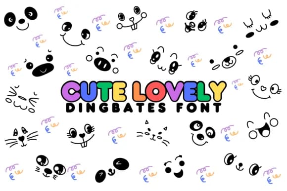 Cute Lovely by Chonada — Dingbats Font