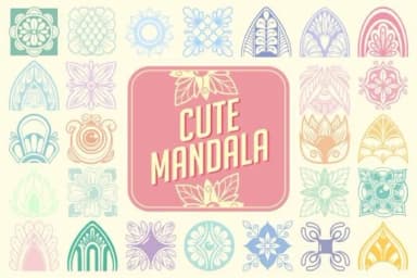 Cute Mandala by onoborgol — Dingbats Font — thumbnail 1