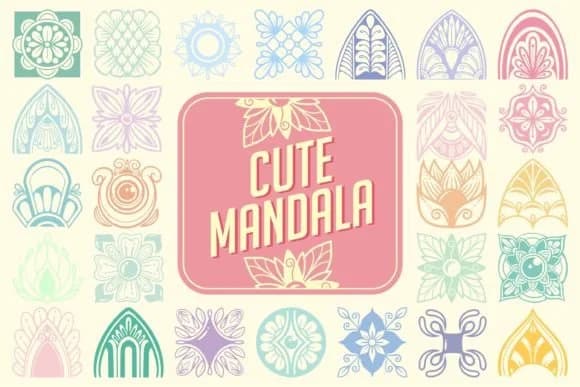 Cute Mandala by onoborgol — Dingbats Font