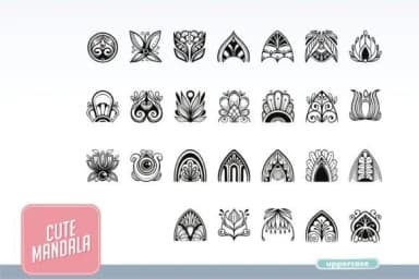 Cute Mandala by onoborgol — Dingbats Font — thumbnail 3