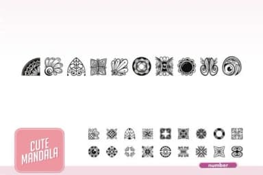 Cute Mandala by onoborgol — Dingbats Font — thumbnail 4