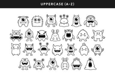 Cute Monster by Situjuh — Dingbats Font — thumbnail 4