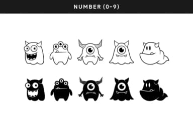 Cute Monster by Situjuh — Dingbats Font — thumbnail 6