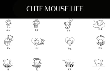 Cute Mouse Life by Heartcraft Atelier — Dingbats Font — thumbnail 2
