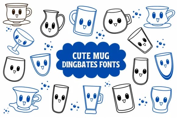 Cute Mug by Natchuta — Dingbats Font