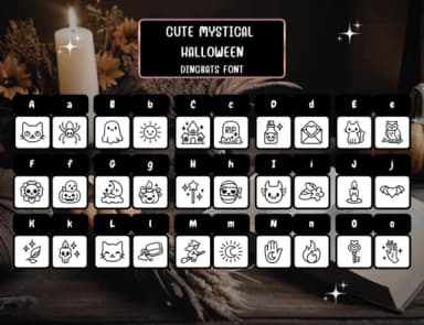 Cute Mystical Halloween by Distiny4919 — Dingbats Font — thumbnail 2