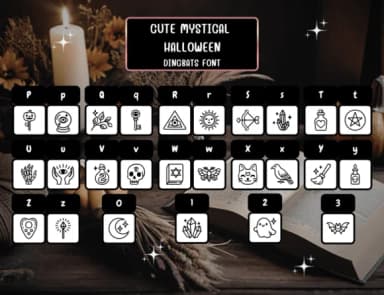 Cute Mystical Halloween by Distiny4919 — Dingbats Font — thumbnail 3