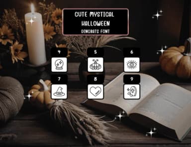 Cute Mystical Halloween by Distiny4919 — Dingbats Font — thumbnail 4