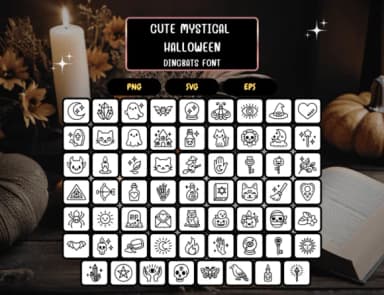 Cute Mystical Halloween by Distiny4919 — Dingbats Font — thumbnail 5