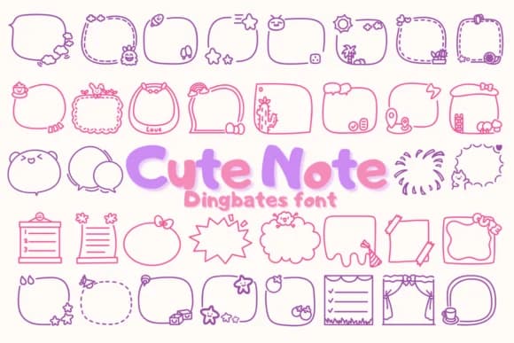 Cute Note by Chonada — Dingbats Font