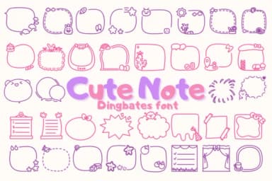 Cute Note by Chonada — Dingbats Font — thumbnail 1