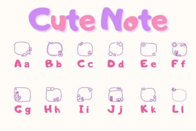 Cute Note by Chonada — Dingbats Font — thumbnail 2