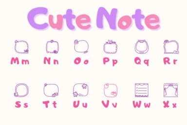 Cute Note by Chonada — Dingbats Font — thumbnail 3