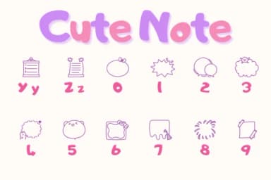 Cute Note by Chonada — Dingbats Font — thumbnail 4