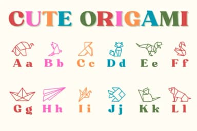 Cute Origami by Chonada — Dingbats Font — thumbnail 2