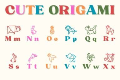 Cute Origami by Chonada — Dingbats Font — thumbnail 3