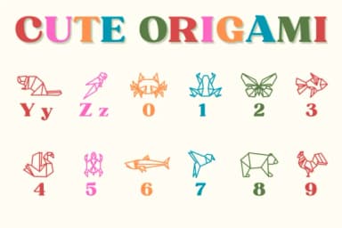 Cute Origami by Chonada — Dingbats Font — thumbnail 4