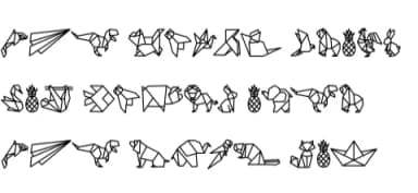 Cute Origami by Chonada — Dingbats Font — thumbnail 8