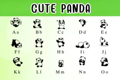 Cute Panda by Nongyao — Dingbats Font — thumbnail 2
