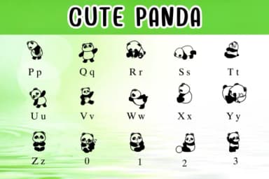 Cute Panda by Nongyao — Dingbats Font — thumbnail 3