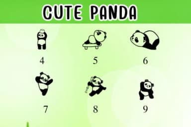 Cute Panda by Nongyao — Dingbats Font — thumbnail 4