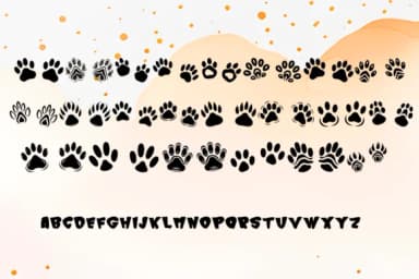 Cute Paws by MOMAT THIRTYONE — Dingbats Font — thumbnail 2