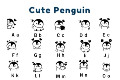 Cute Penguin by Nun Sukhwan — Dingbats Font — thumbnail 2